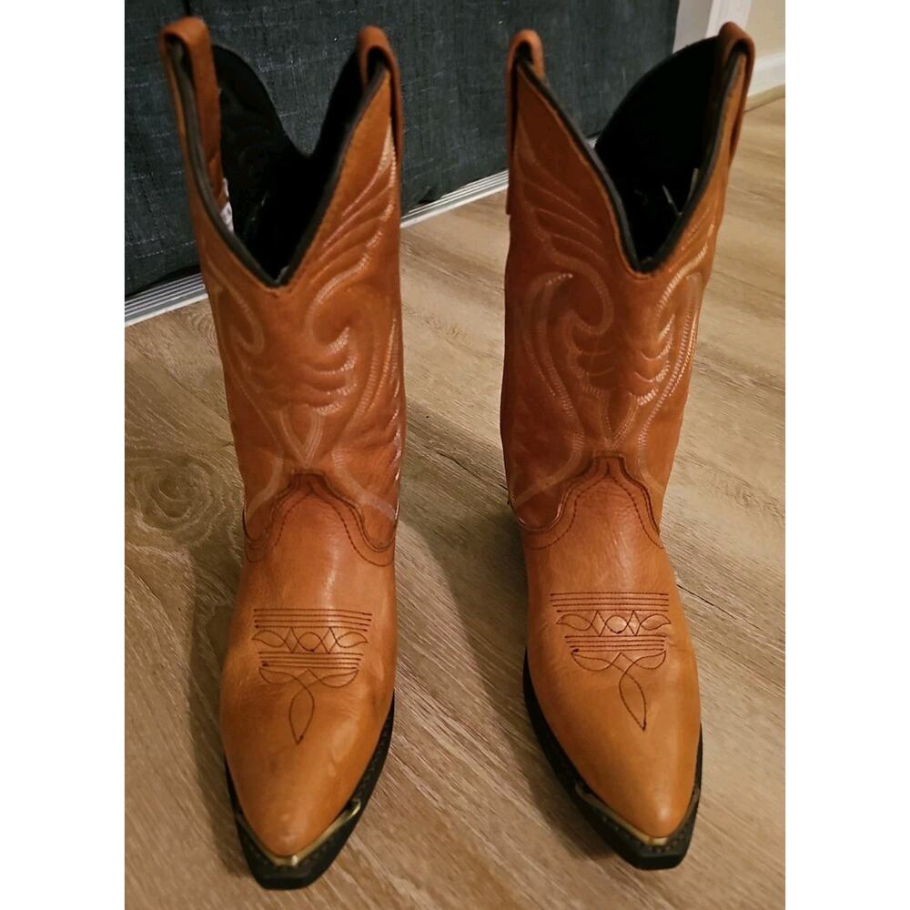 Masterson RB7450 Womens Size 6.5 M Brown Leather Cowboy Western Boots - Picture 2 of 7